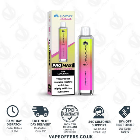 Hayati Pro Max 4000 Vape Kit Pink Lemonade
