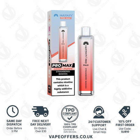 Hayati Pro Max 4000 Vape Kit Strawberry Banana