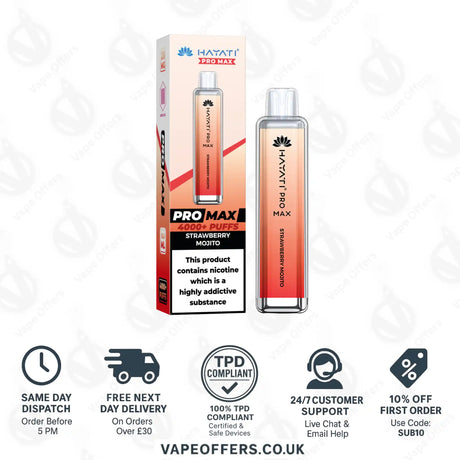 Hayati Pro Max 4000 Vape Kit Strawberry Mojito