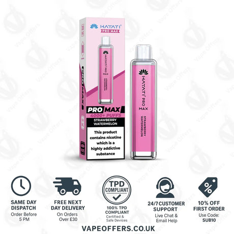 Hayati Pro Max 4000 Vape Kit Strawberry Watermelon