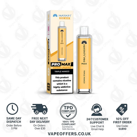 Hayati Pro Max 4000 Vape Kit Triple Mango