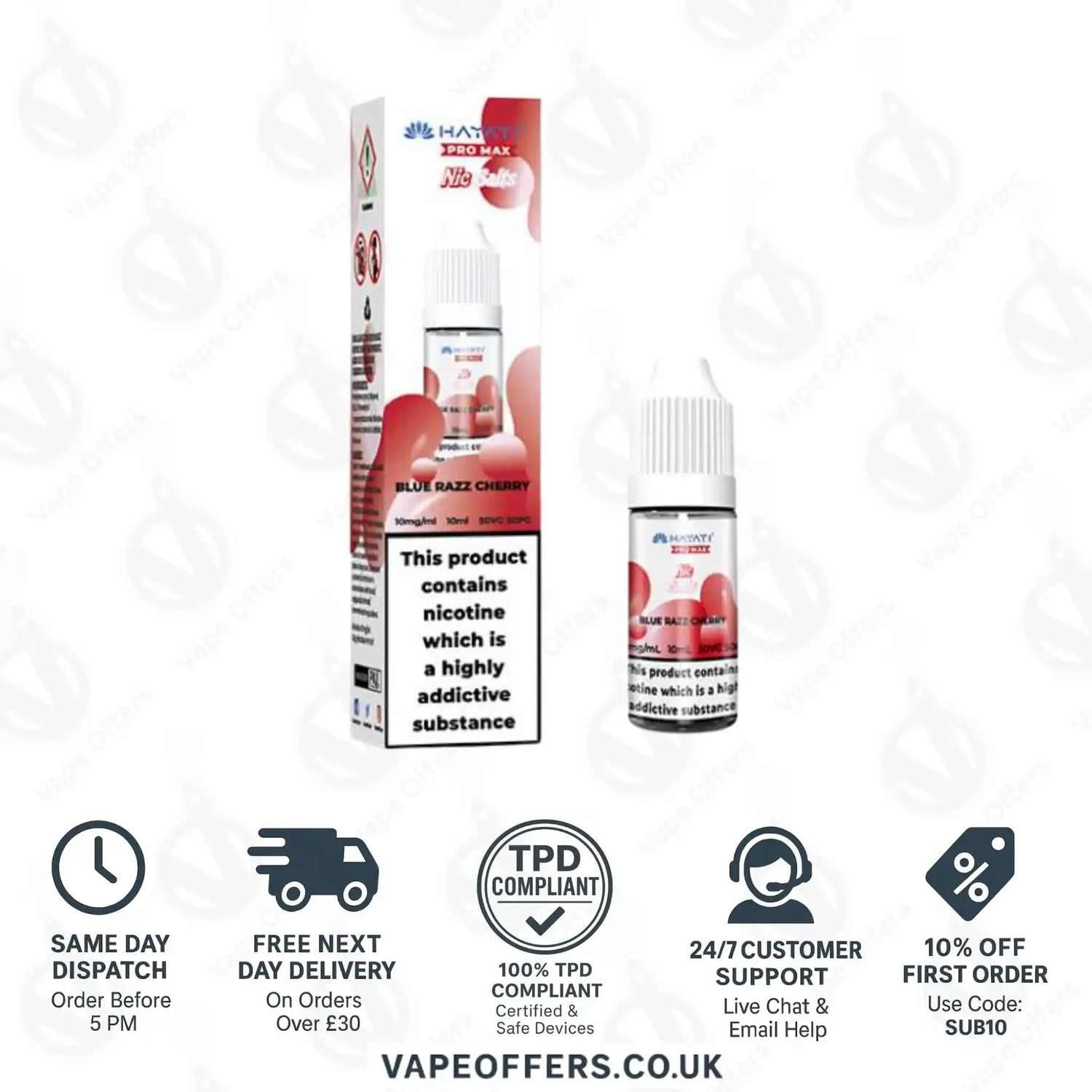 Hayati Pro Max Nic Salts Blue Razz Cherry 