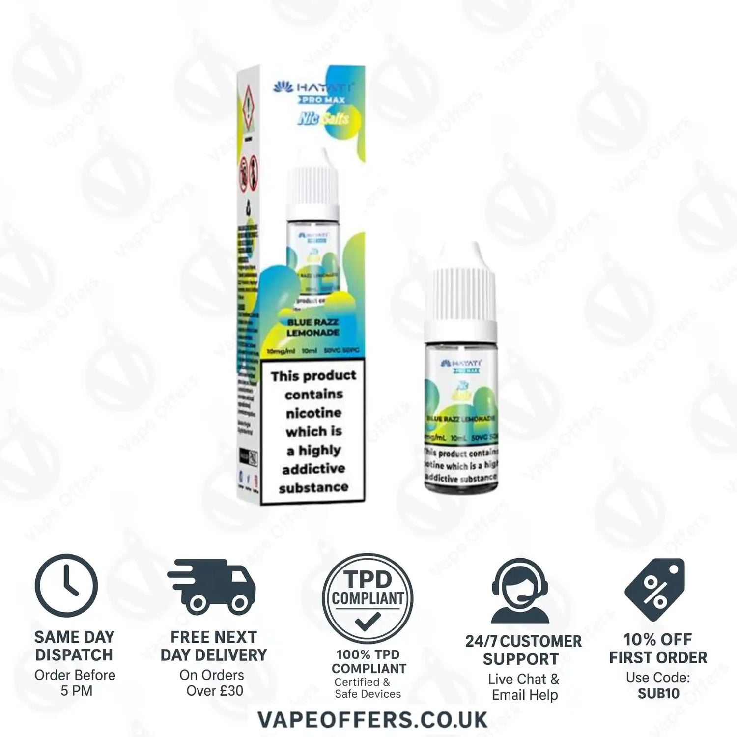 Hayati Pro Max Nic Salts Blue Razz Lemonade 