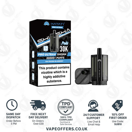 Hayati Pro Ultra Plus Shisha 30K Vim Frozen Blueberry Prefilled Pod