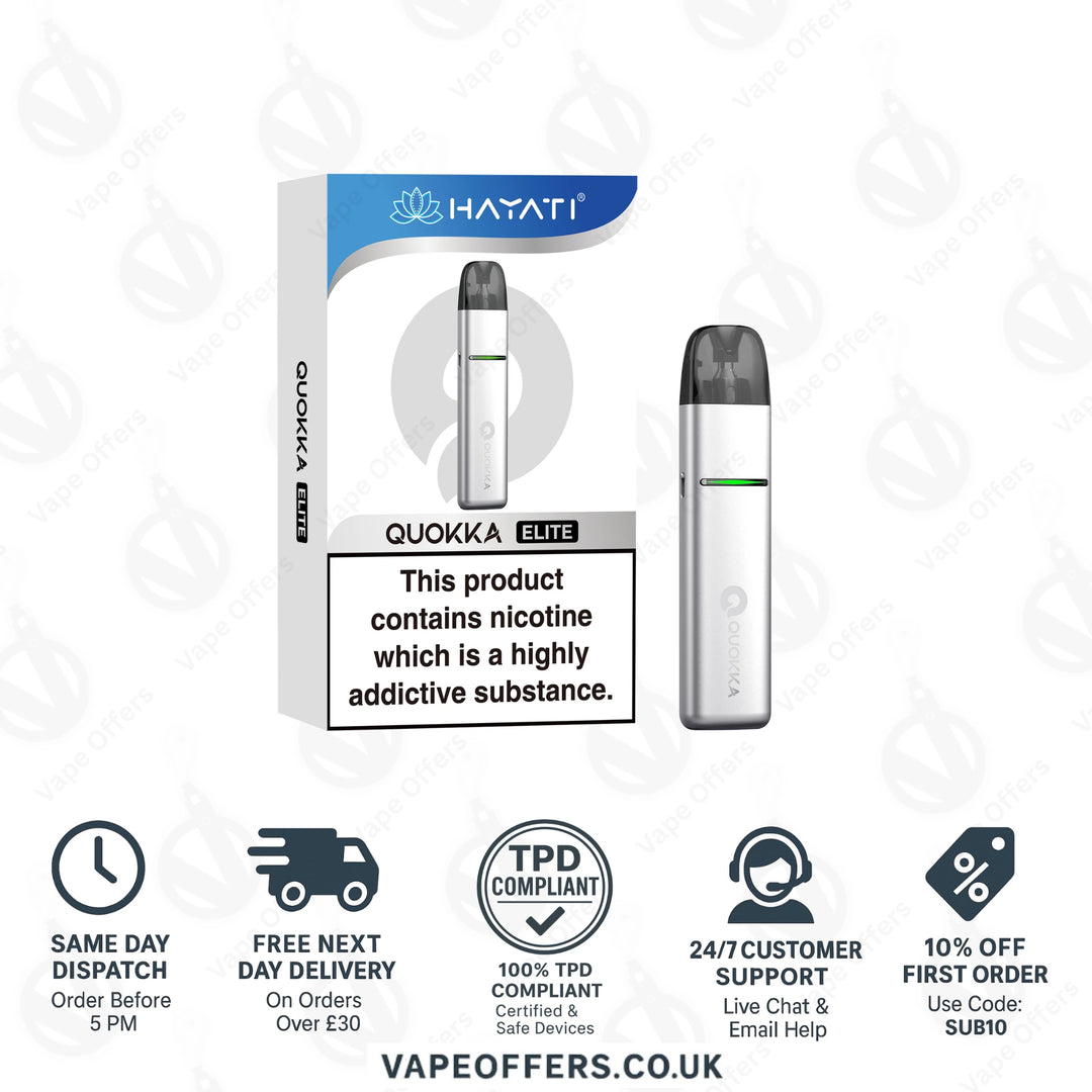 Hayati Quokka Elite Vape Pod Kit Silver White