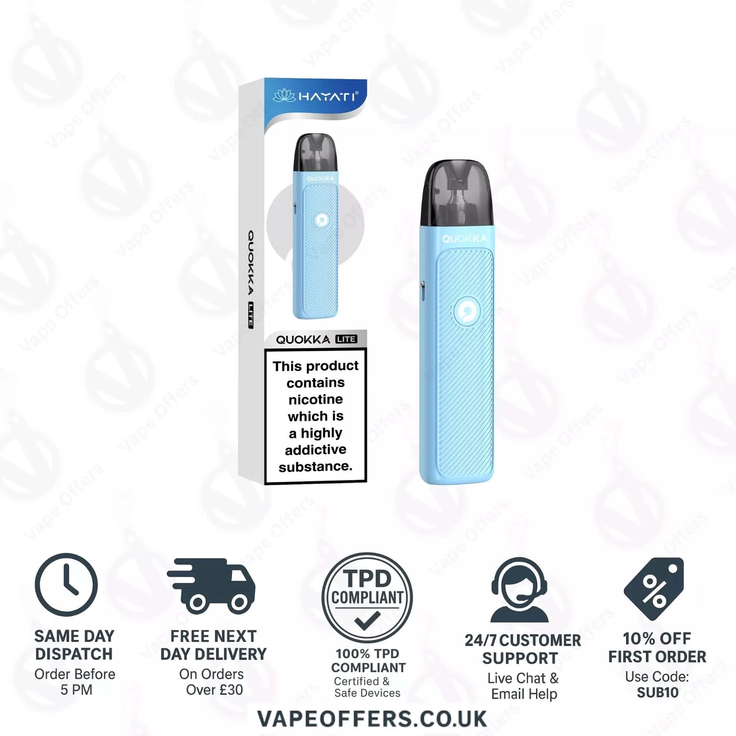 Hayati Quokka Lite Vape Pod Kit Sky Blue 