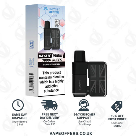 Hayati Rubik 7000 Prefilled Pod – Blue Razz Cherry
