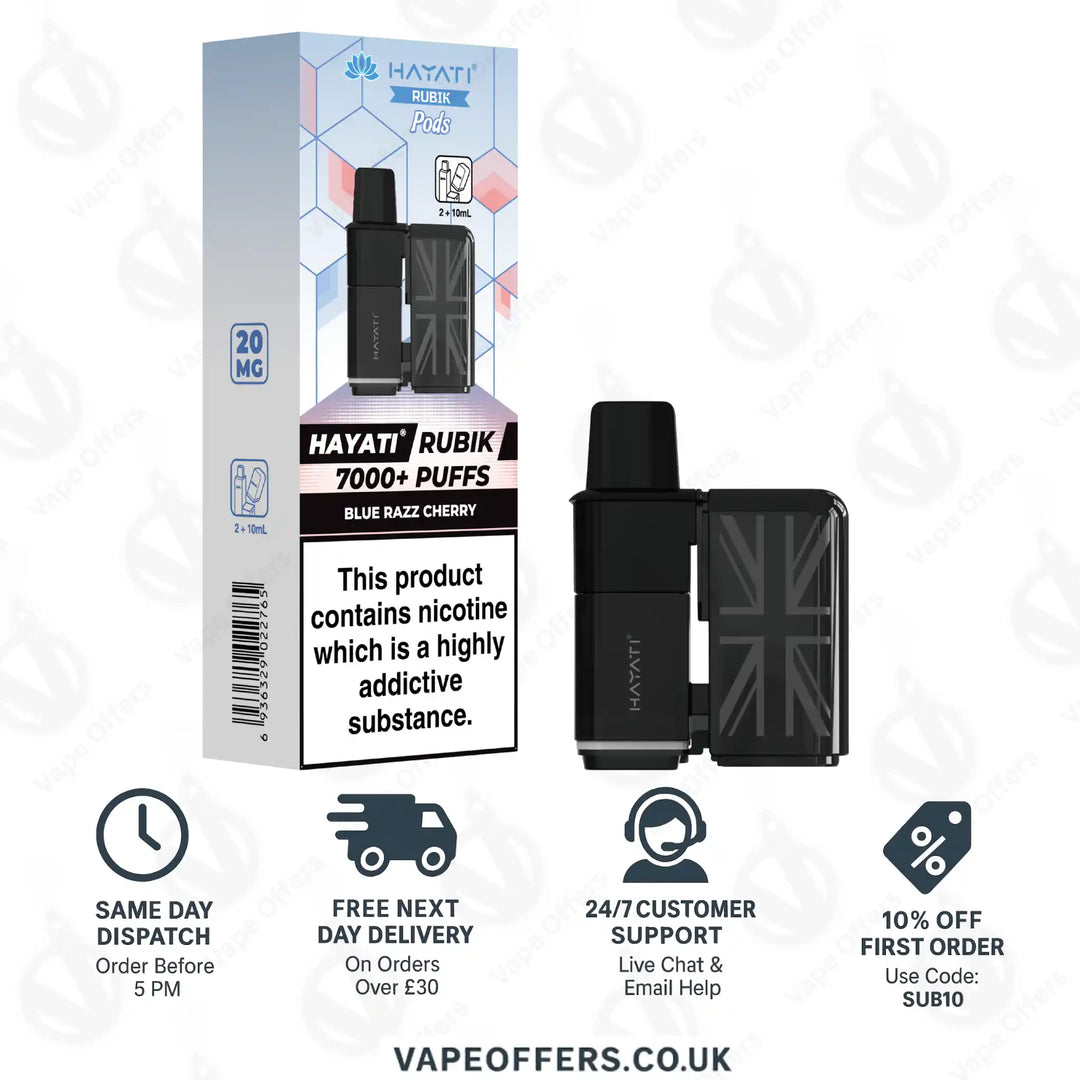 Hayati Rubik 7000 Prefilled Pod – Blue Razz Cherry