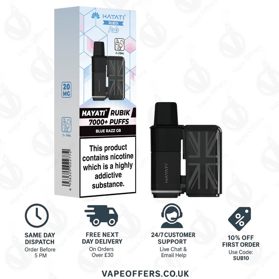 Hayati Rubik 7000 Prefilled Pod – Blue Razz GB