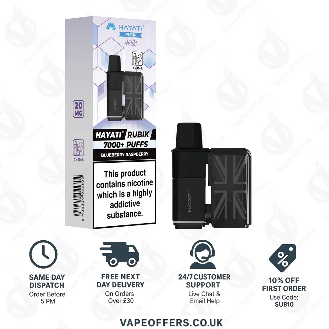 Hayati Rubik 7k Prefilled Pods  - Blueberry Raspberry 