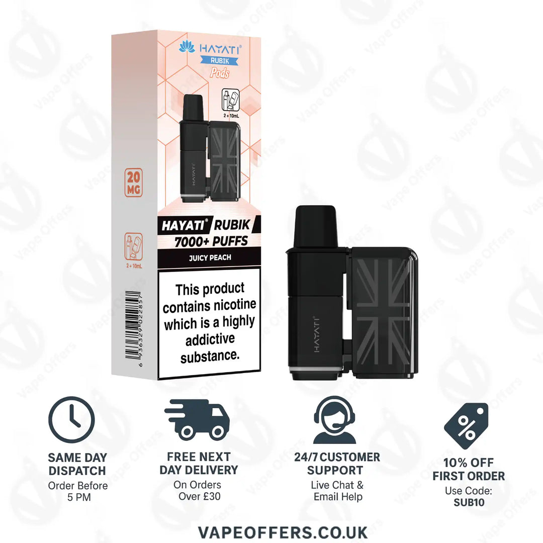 Hayati Rubik 7000 Prefilled Pod – Juicy Peach