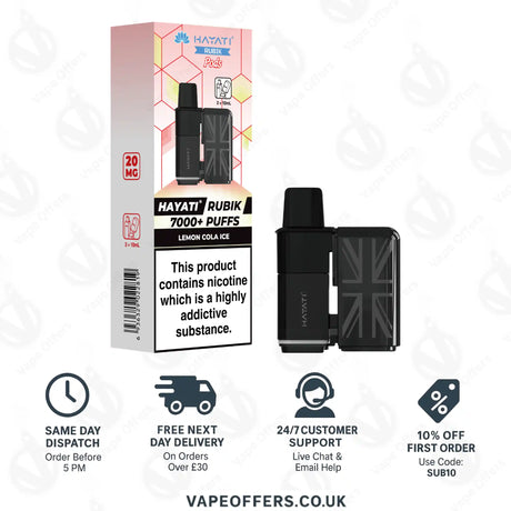 Hayati Rubik 7000 Prefilled Pod – Lemon Cola Ice