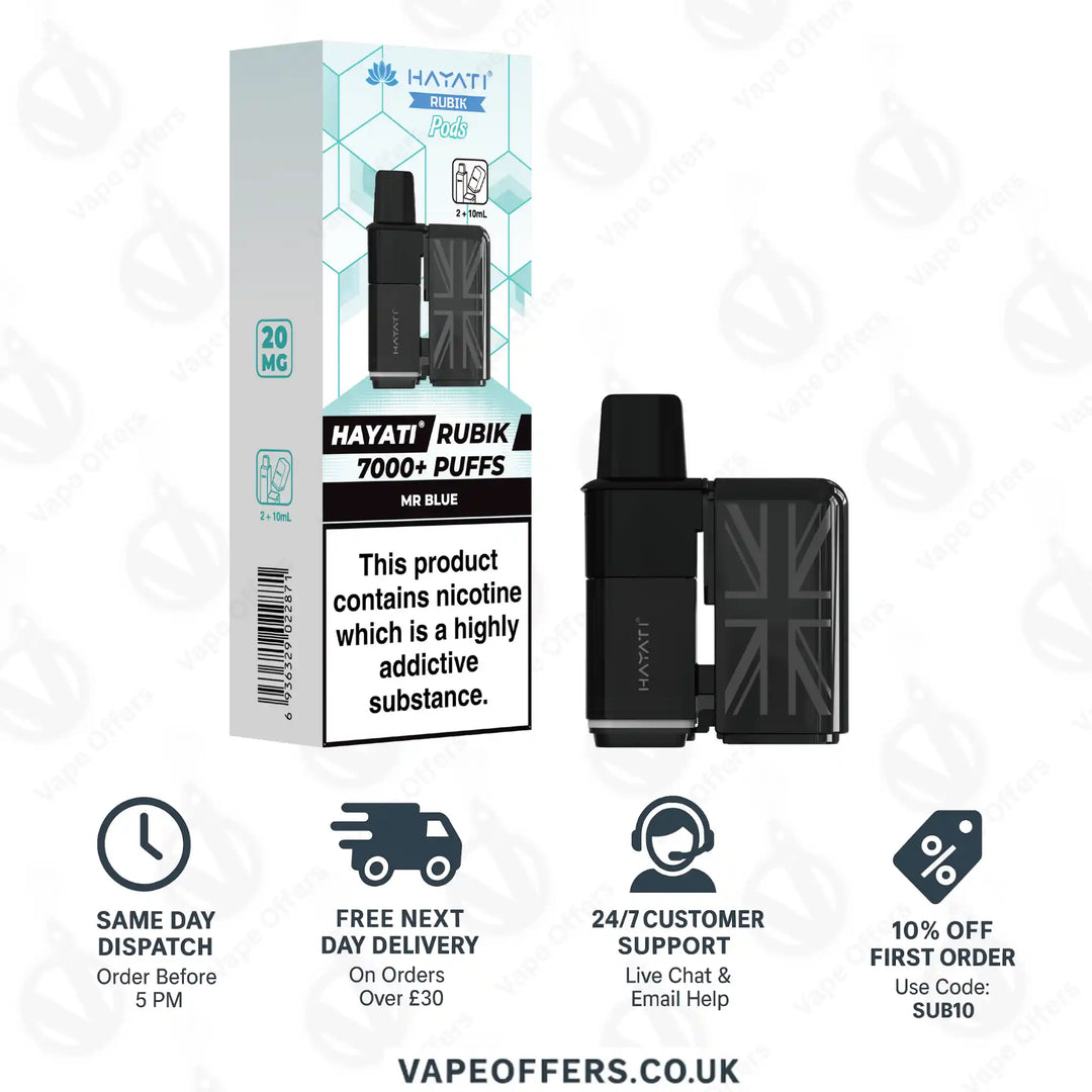 Hayati Rubik 7000 Prefilled Pod – Mr Blue