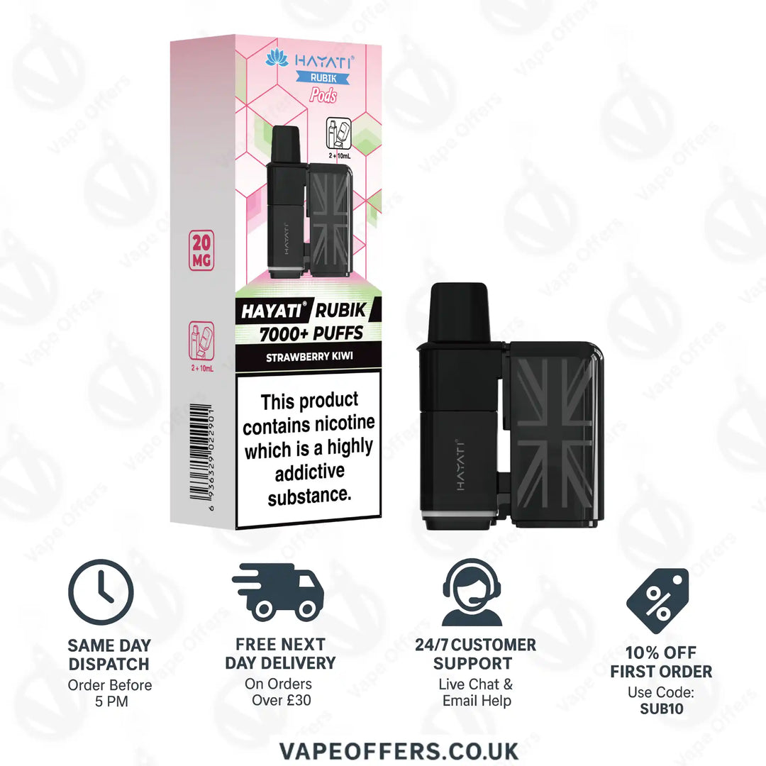 Hayati Rubik 7000 Prefilled Pod – Strawberry Kiwi