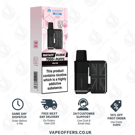 Hayati Rubik 7000 Prefilled Pod – Vim Ice