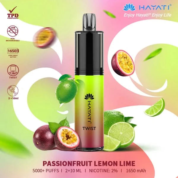 Hayati Twist 5000 Passionfruit Lemon Lime 
