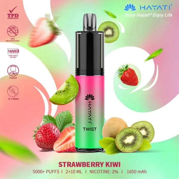 Hayati Twist 5000 Strawberry Kiwi 
