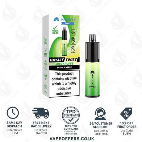 Hayati Twist 5K Vape Pod Kit Double Apple
