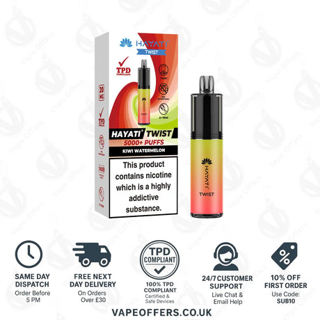 Hayati Twist 5K Vape Pod Kit Kiwi Watermelon