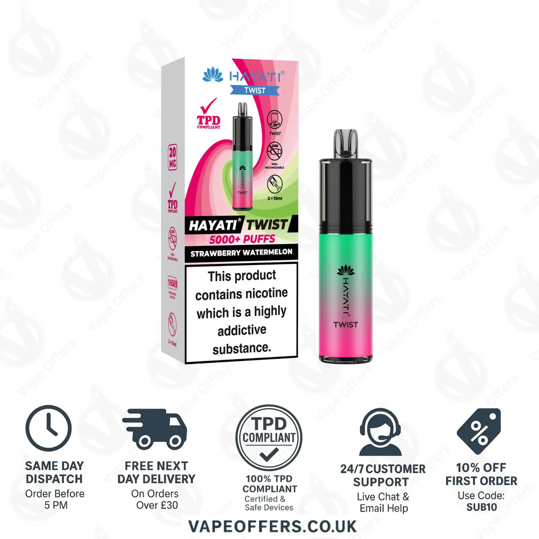 Hayati Twist 5K Vape Pod Kit Strawberry Watermelon