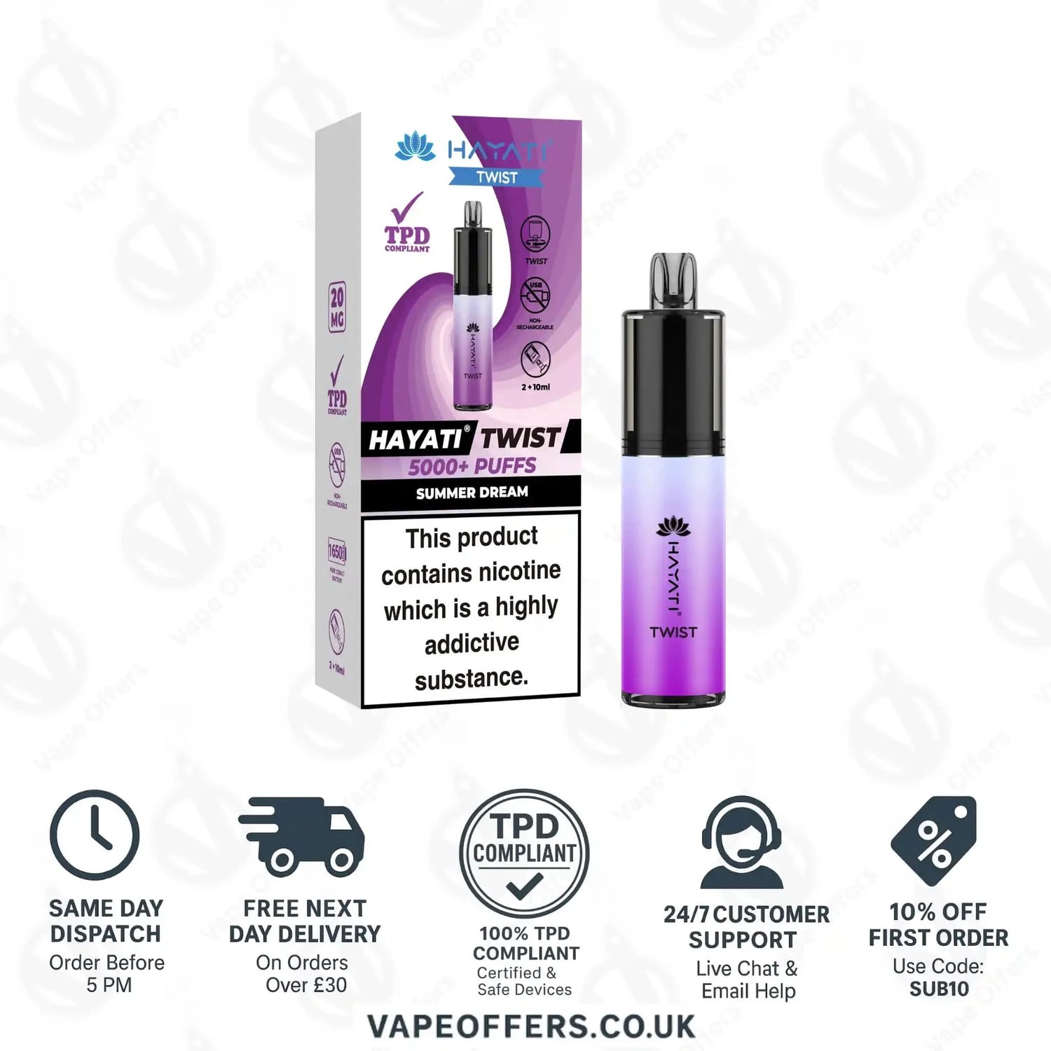 Hayati Twist 5K Vape Pod Kit Summer Dream 