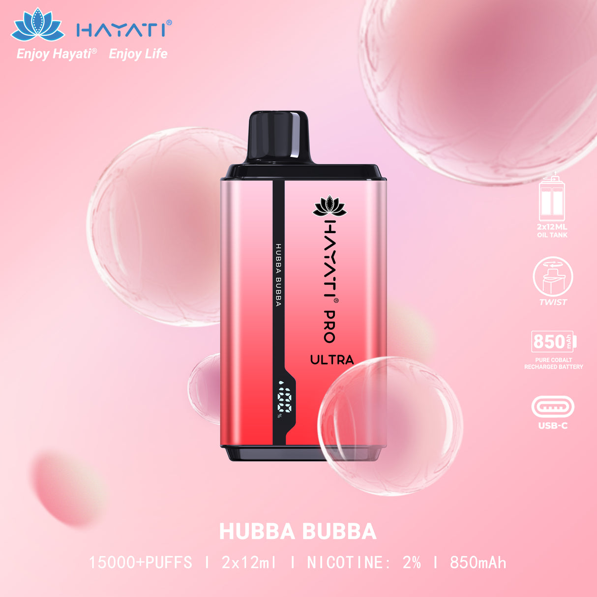 Hubba Bubba - Hayati Pro Ultra 15000 Puffs Vape