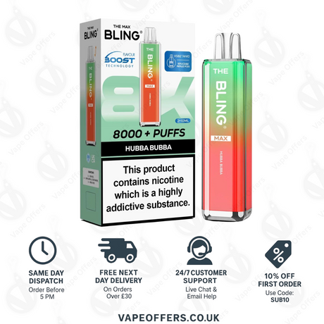 The Crystal Bling Max 8000 Preffilled Pod Kit