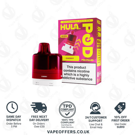 Hula 7000 Big Puff Prefilled Pod Cherry