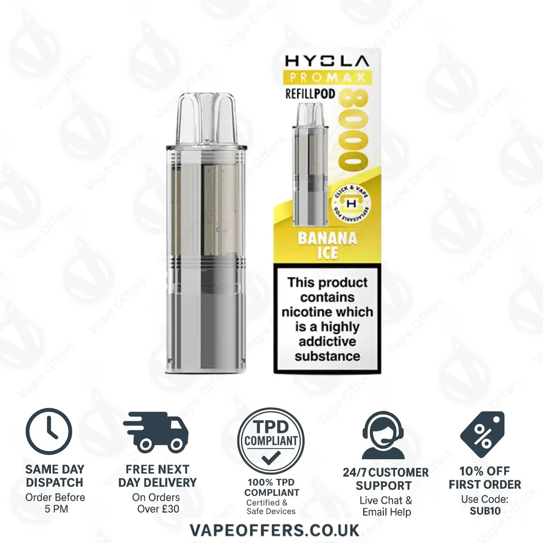 Hyola Pro Max 8K Prefilled Pods Banana Ice