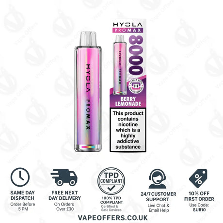 Hyola Pro Max 8K Prefilled Vape Pod Kit Berry Lemonade