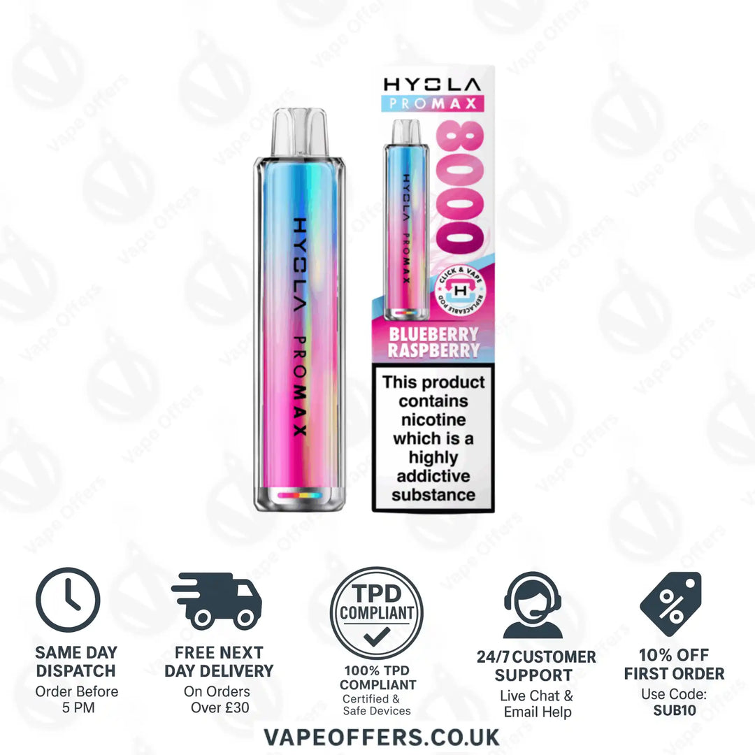 Hyola Pro Max 8K Prefilled Vape Pod Kit Blueberry Raspberry