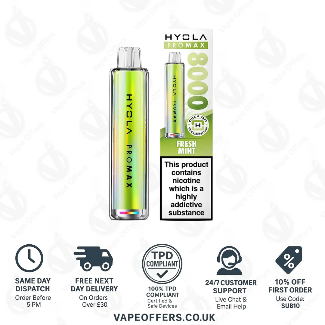 Hyola Pro Max 8K Prefilled Vape Pod Kit Fresh Mint