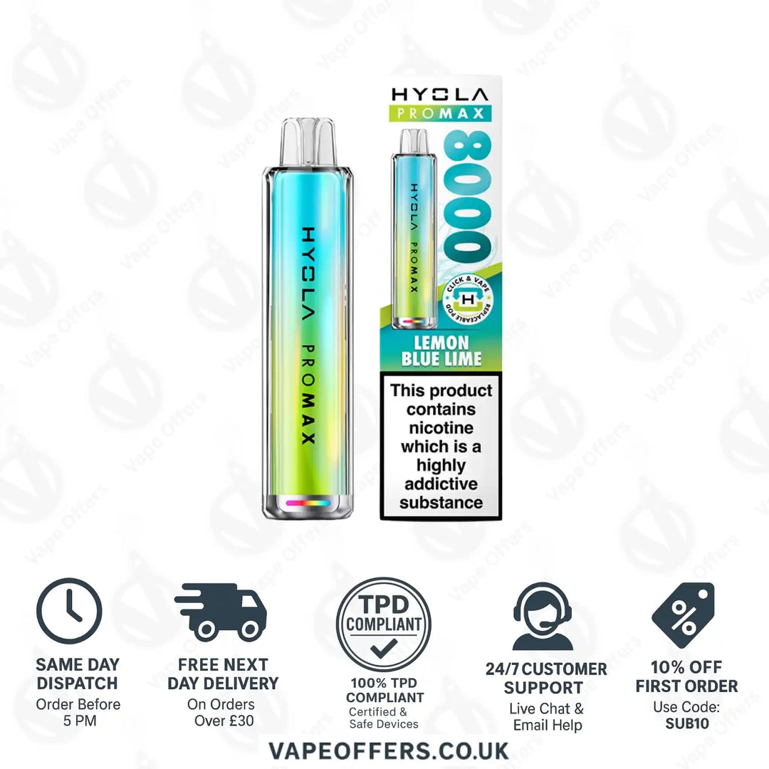Hyola Pro Max 8K Prefilled Vape Pod Kit Lemon Blue Lime