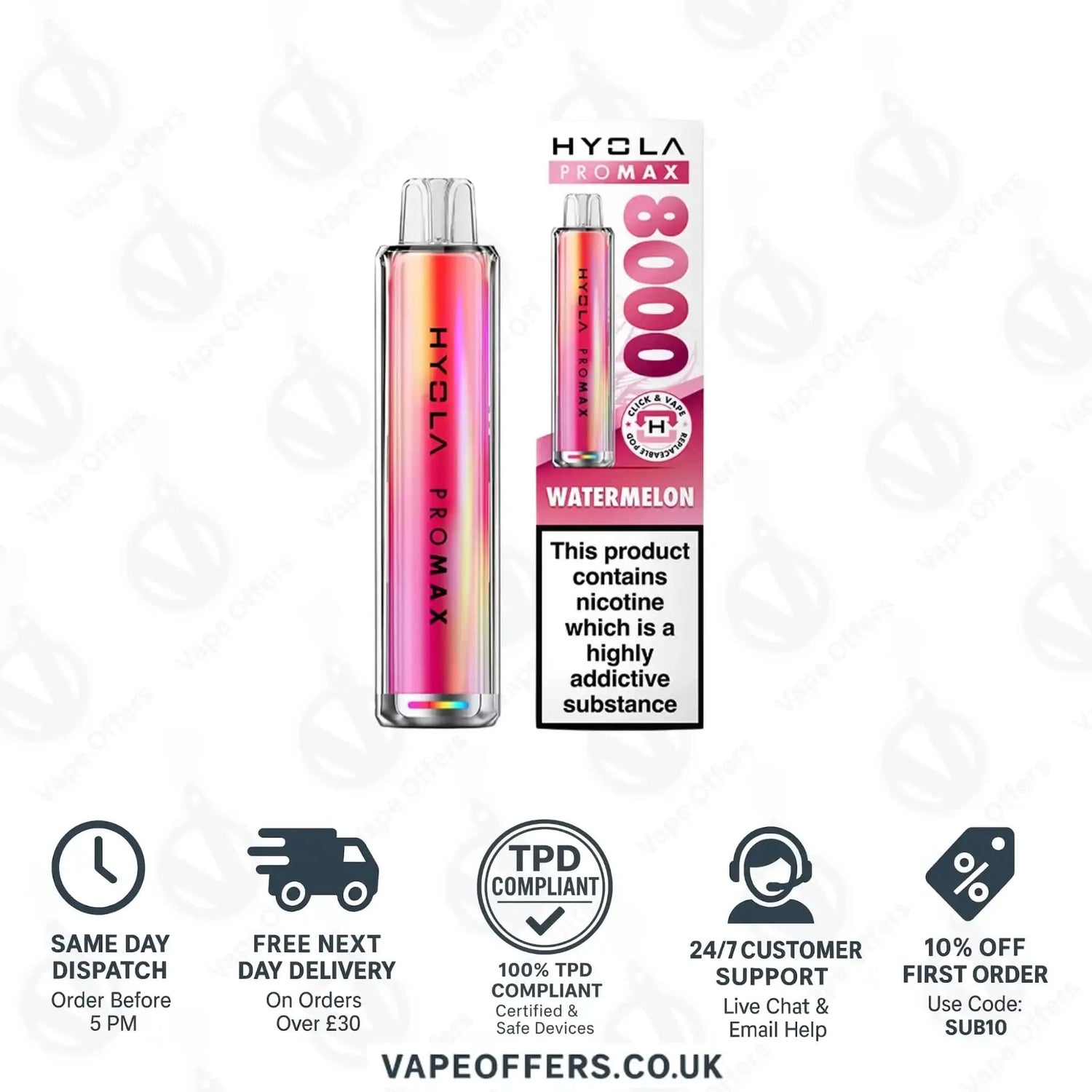 Hyola Pro Max 8K Prefilled Vape Pod Kit Watermelon 