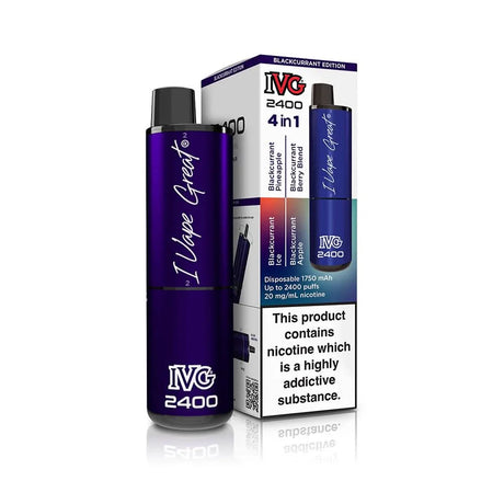 IVG 2400 4 in 1 Multi Flavour Blackcurrant Edition Vape