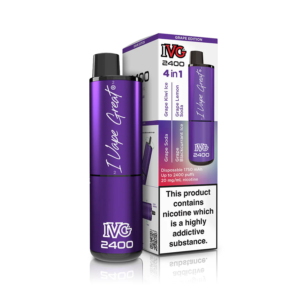 IVG 2400 4 in 1 Multi Flavour Grape Edition Vape