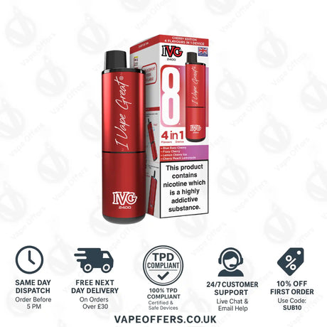 IVG 2400 4 in 1 Prefilled Pod Kit Cherry Edition
