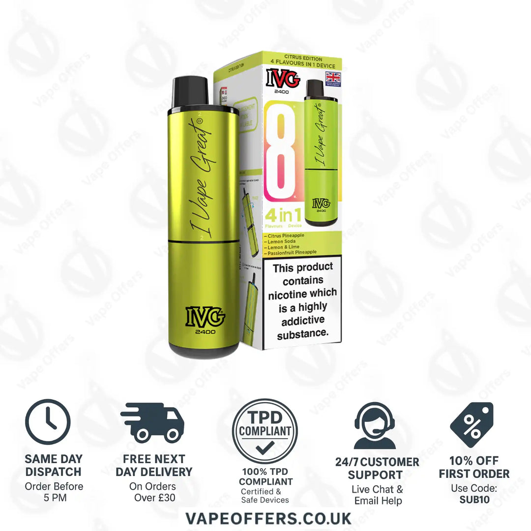 IVG 2400 4 in 1 Prefilled Pod Kit Citrus Edition