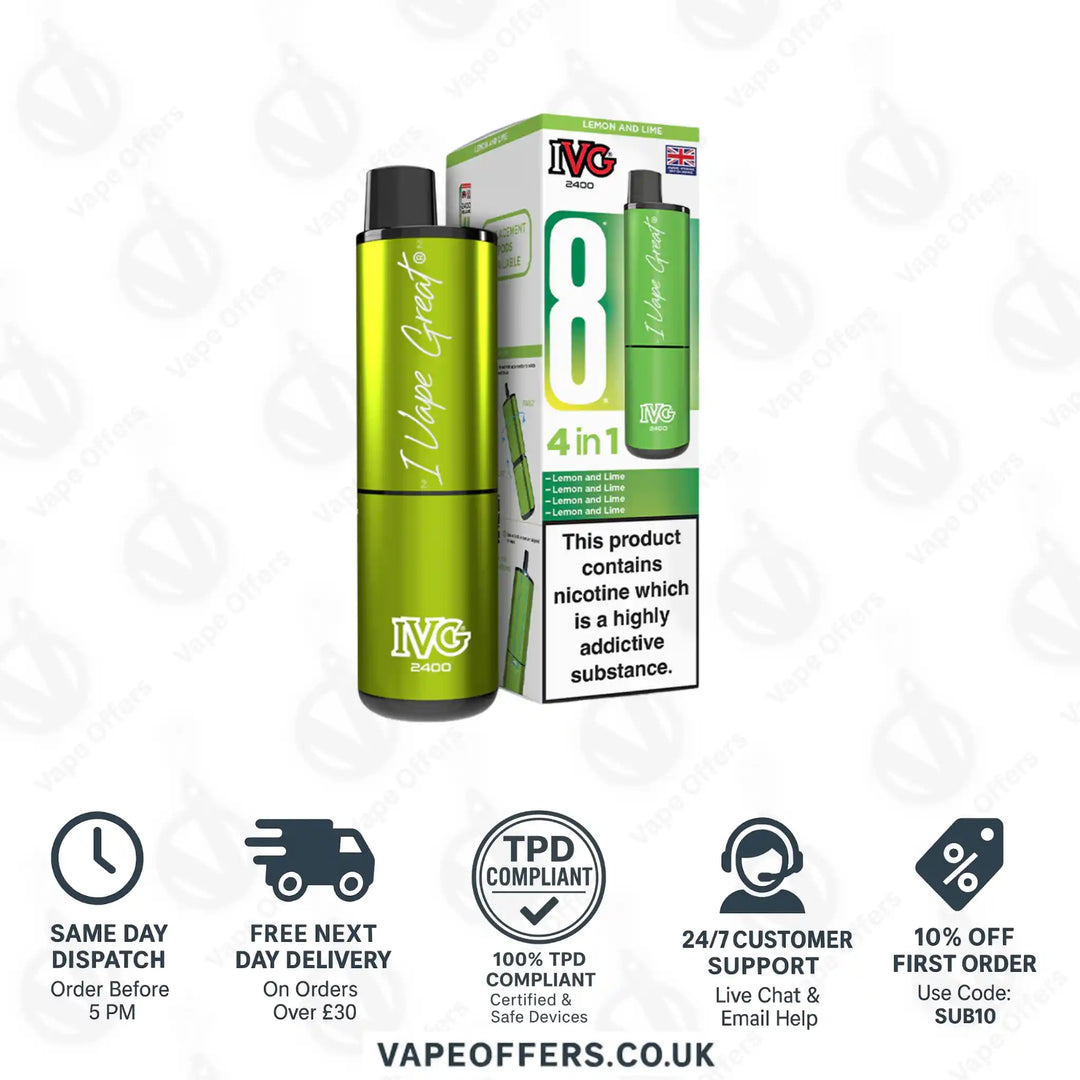 IVG 2400 4 in 1 Prefilled Pod Kit Lemon & Lime