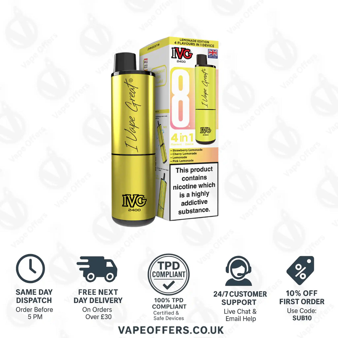 IVG 2400 4 in 1 Prefilled Pod Kit Lemonade Edition