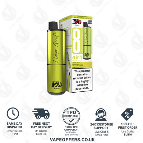 IVG 2400 4 in 1 Prefilled Pod Kit Melon Edition