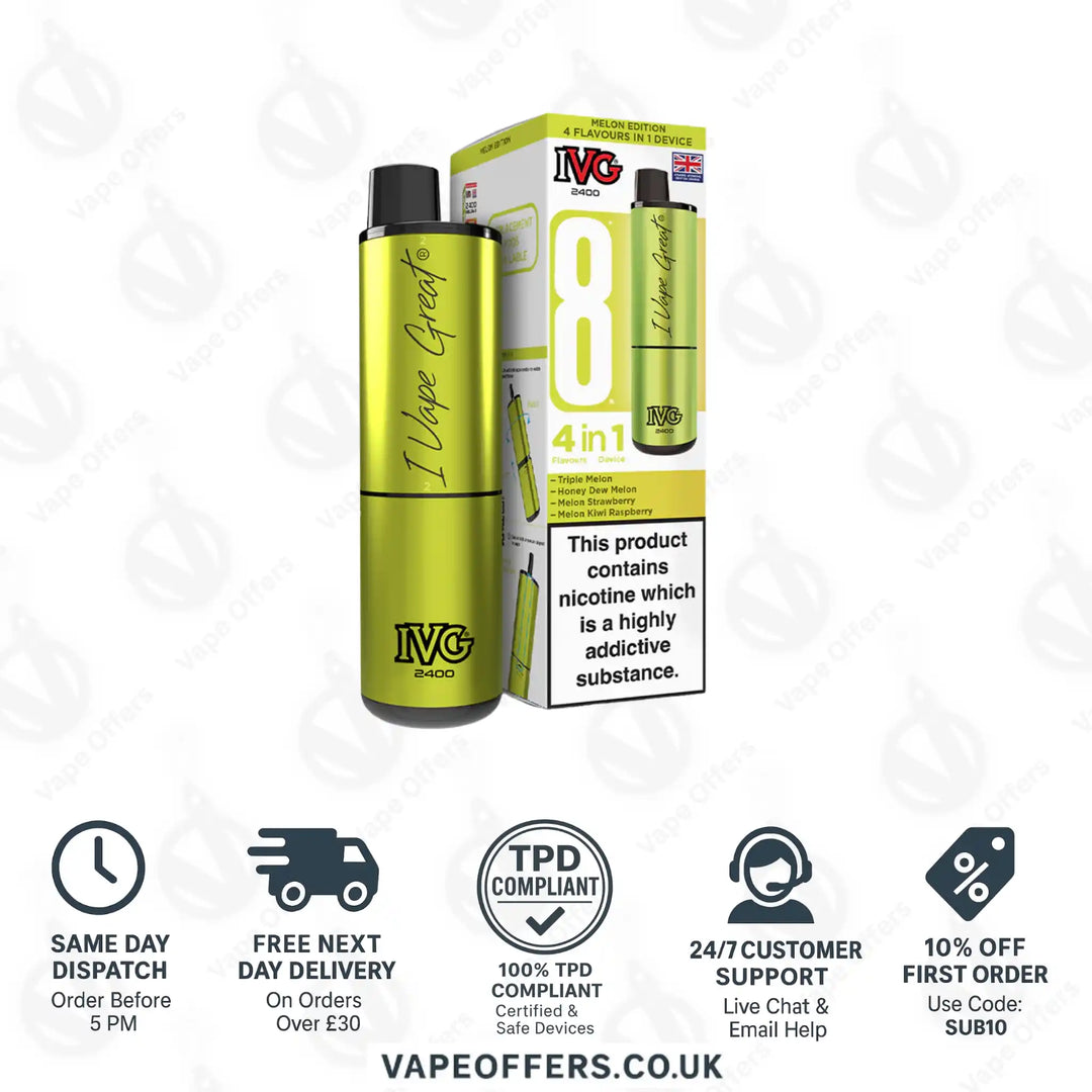 IVG 2400 4 in 1 Prefilled Pod Kit Melon Edition