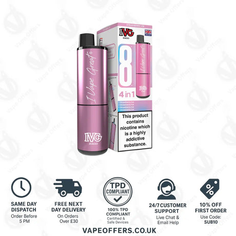 IVG 2400 4 in 1 Prefilled Pod Kit Strawberry Ice