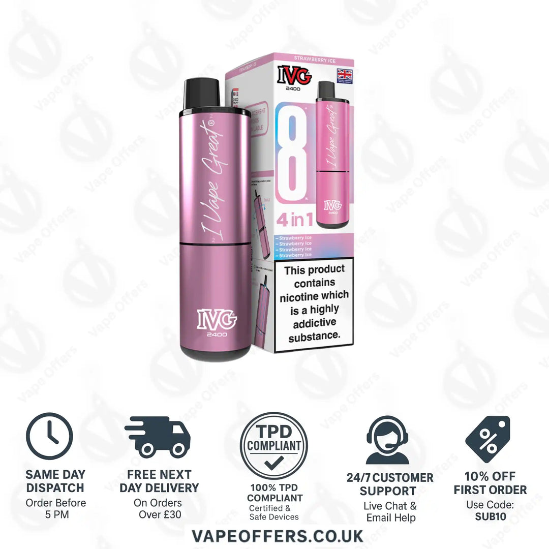 IVG 2400 4 in 1 Prefilled Pod Kit Strawberry Ice