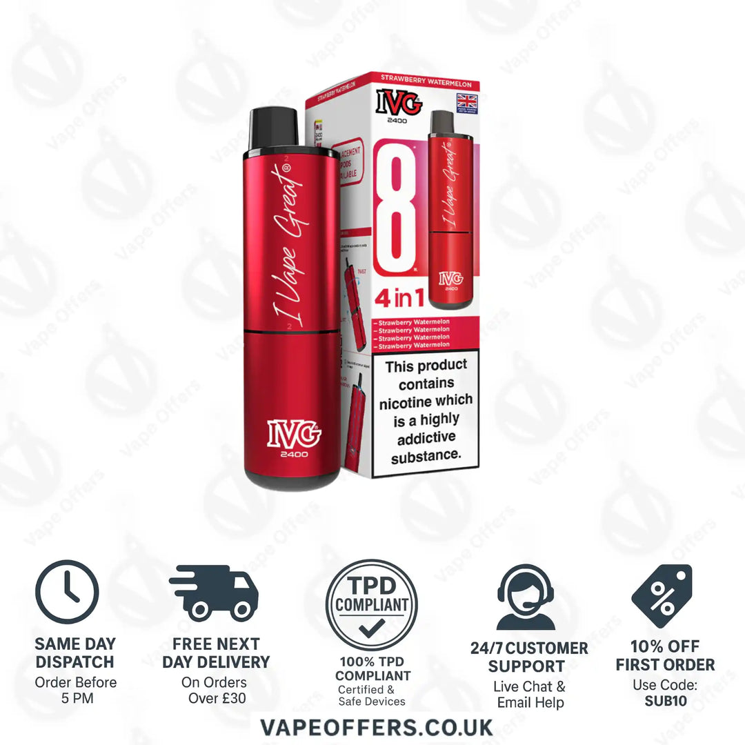IVG 2400 4 in 1 Prefilled Pod Kit Strawberry Watermelon