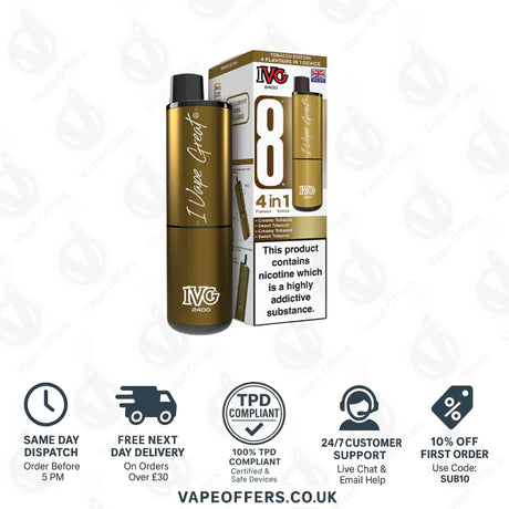 IVG 2400 4 in 1 Prefilled Pod Kit Tobacco Edition