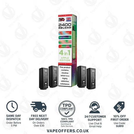 IVG 2400 4 in 1 Prefilled Pods Apple Edition