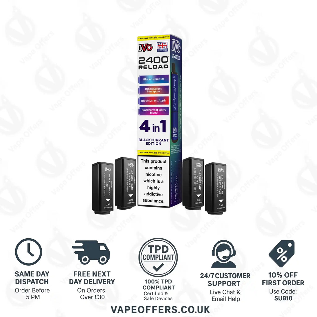 IVG 2400 4 in 1 Prefilled Pods Blackcurrant Edition