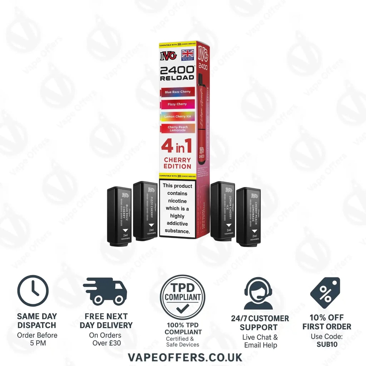 IVG 2400 4 in 1 Prefilled Pods Cherry Edition 