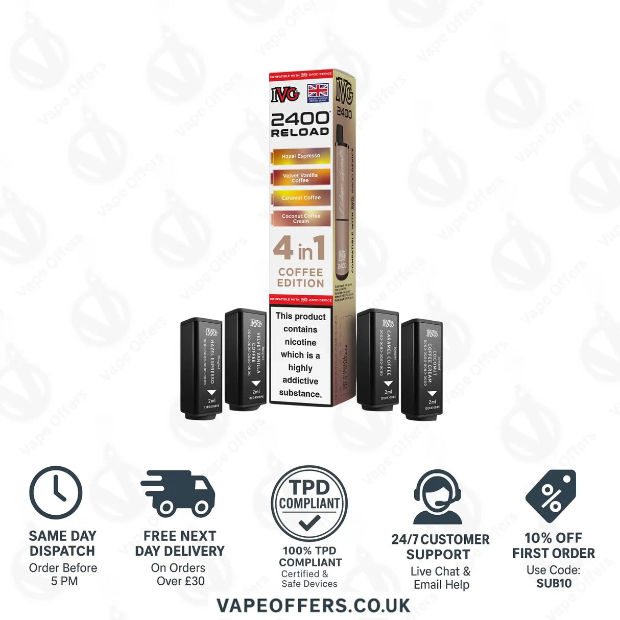 IVG 2400 4 in 1 Prefilled Pods Coffee Edition